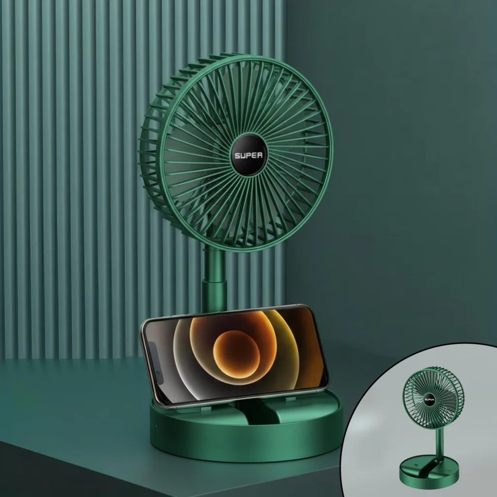 پنکه شارژی مدل هولدر موبایل