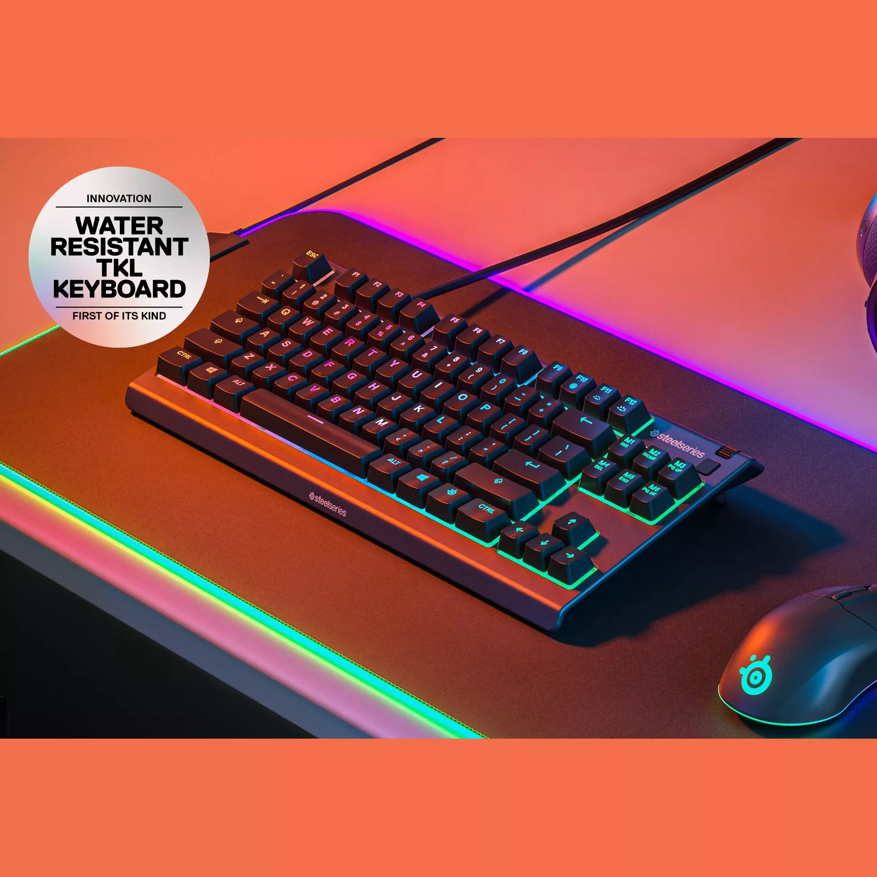 کیبورد مخصوص بازی استیل سریز مدل APEX 3 TKL