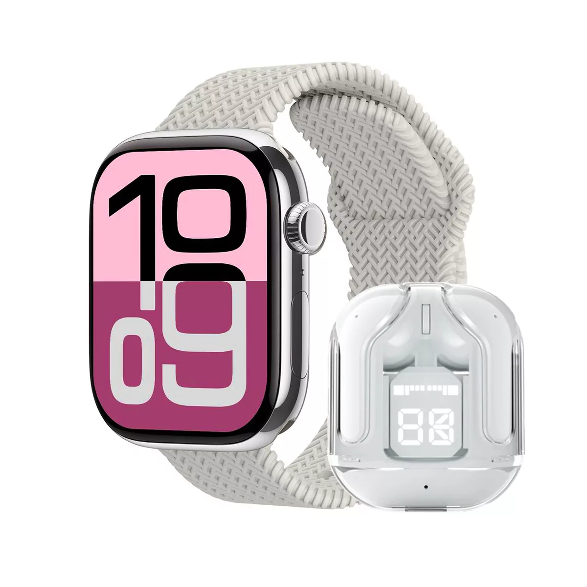 ساعت هوشمند راینو مدل WX50 با بند سیلیکونی به همراه هدفون