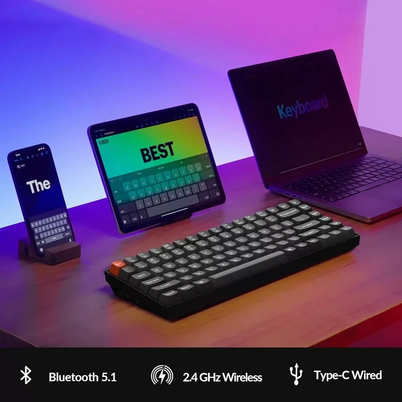 کیبورد مخصوص بازی کیکورن مدل K2 Max RGB Red Switch Hot Swap