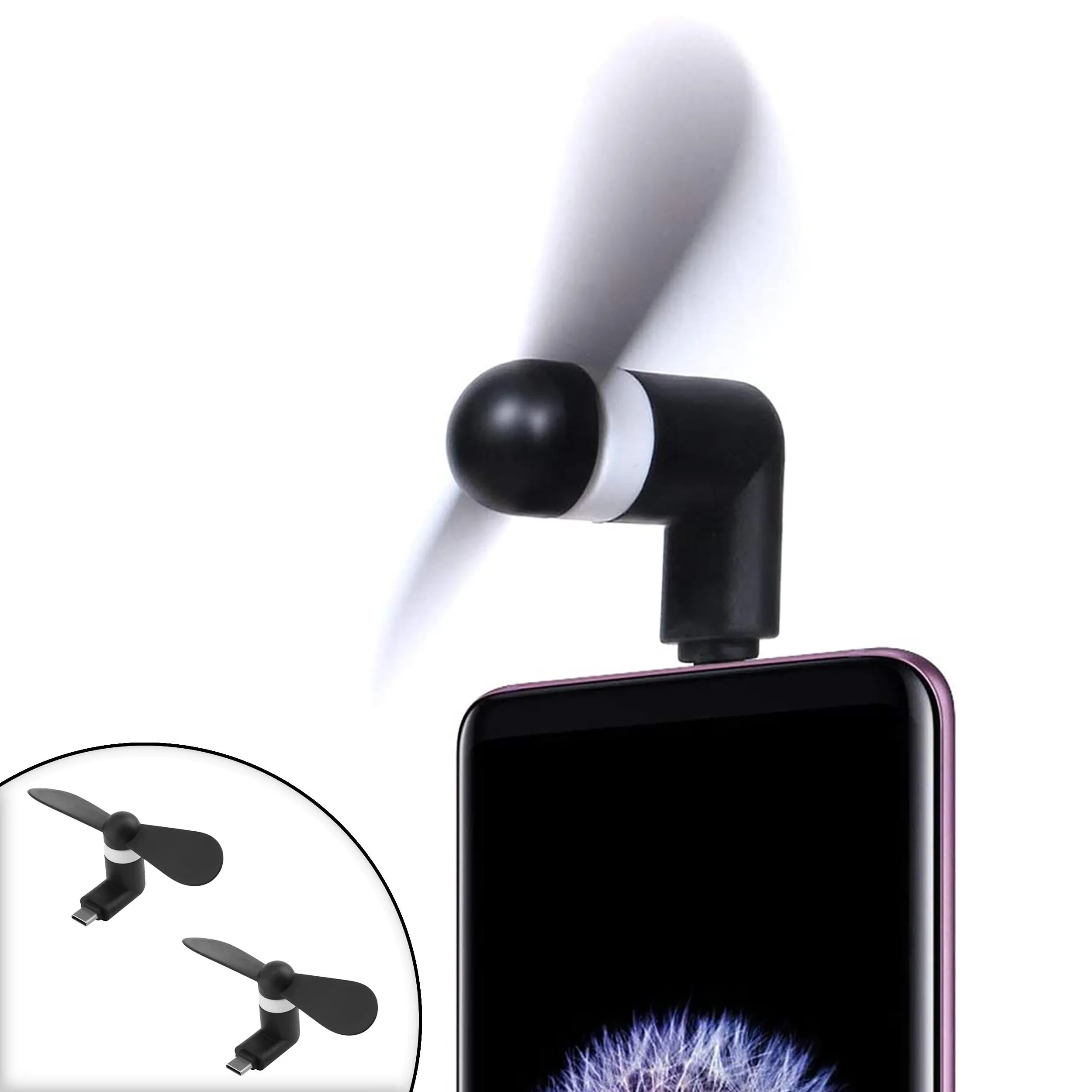 پنکه USB مدل USB-C بسته دو عددی