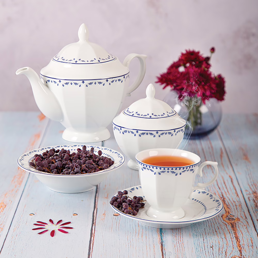 سرویس غذاخوری 103 پارچه 12 نفر چینی زرین ایران مدل فرانسیس سری نئوکلاسیک درجه یک