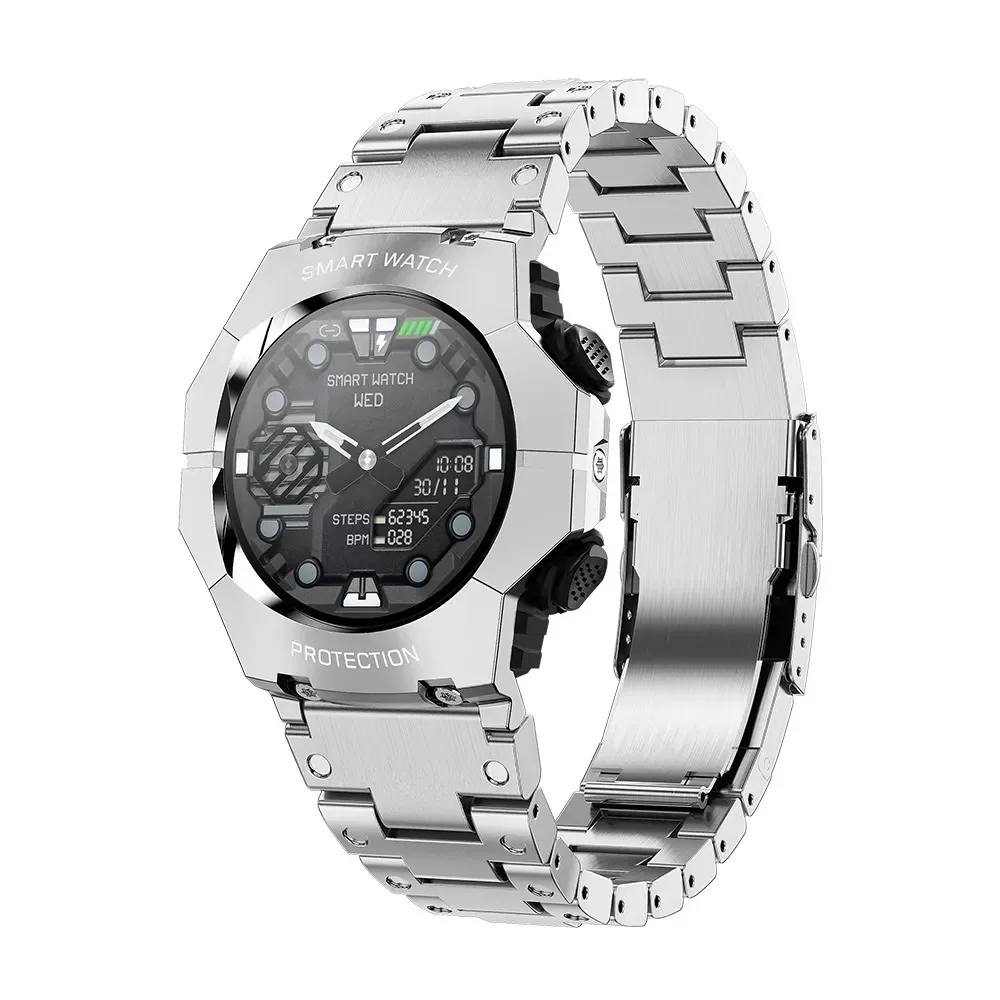 ساعت هوشمند مدل T20 PROTECTION دارای قابلیت های صفحه نمایش رنگی، صفحه نمایش لمسی، کنترل موسیقی (Music Player)، کنترل سطح اکسیژن خون، قابلیت مکالمه از طریق بلوتوث، قابلیت تغییر طرح ساعت یا تم،بند فلز