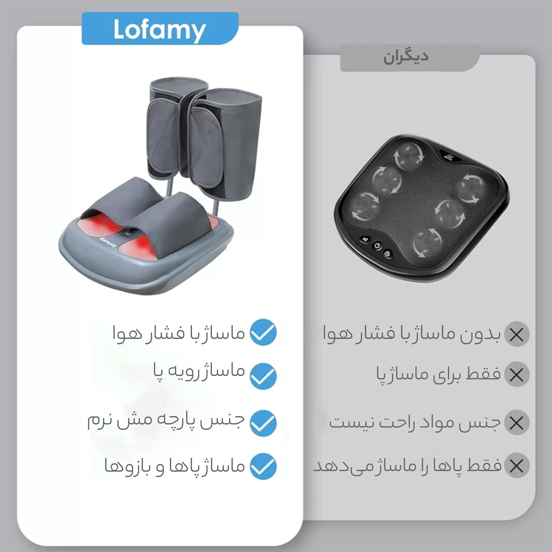ماساژور پا لوفامی مدل HY-1121