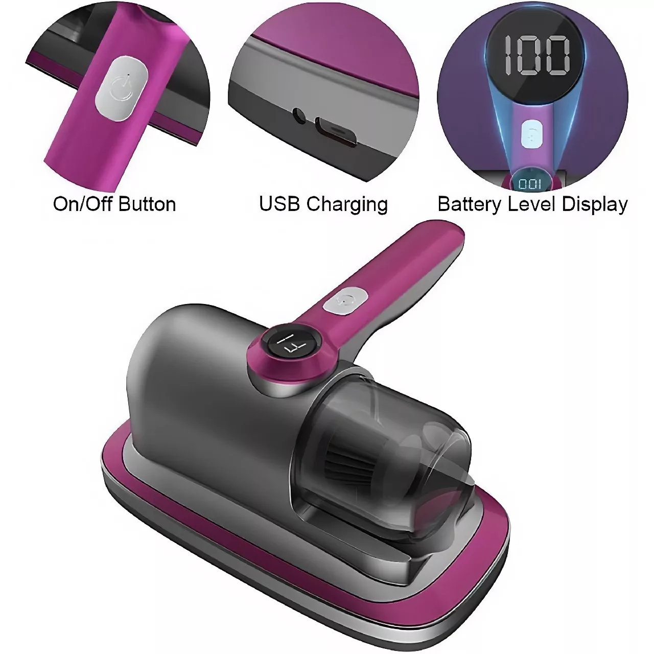 جارو شارژی دستی مدل SAMjp UV&Vibrating C01