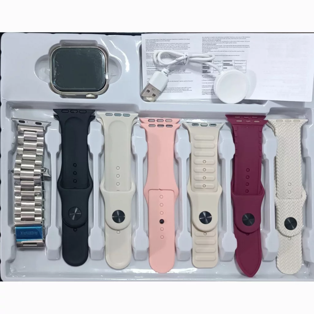 ساعت هوشمند ۴۶ میلیمتری واچ ایکس مدل 7in1 Strap با بند سیلیکونی و فلزی