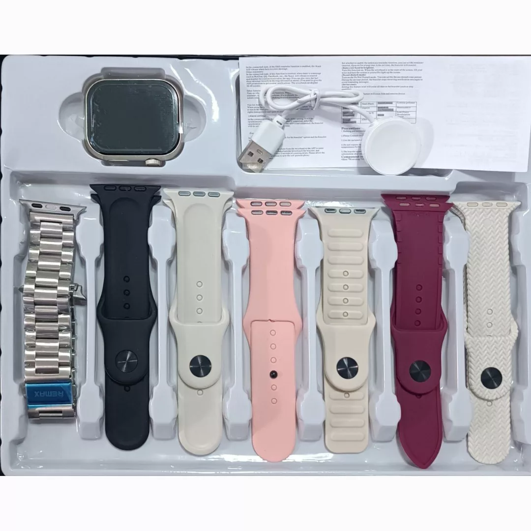 ساعت هوشمند ۴۶ میلیمتری واچ ایکس مدل 7in1 Strap با بند سیلیکونی و فلزی