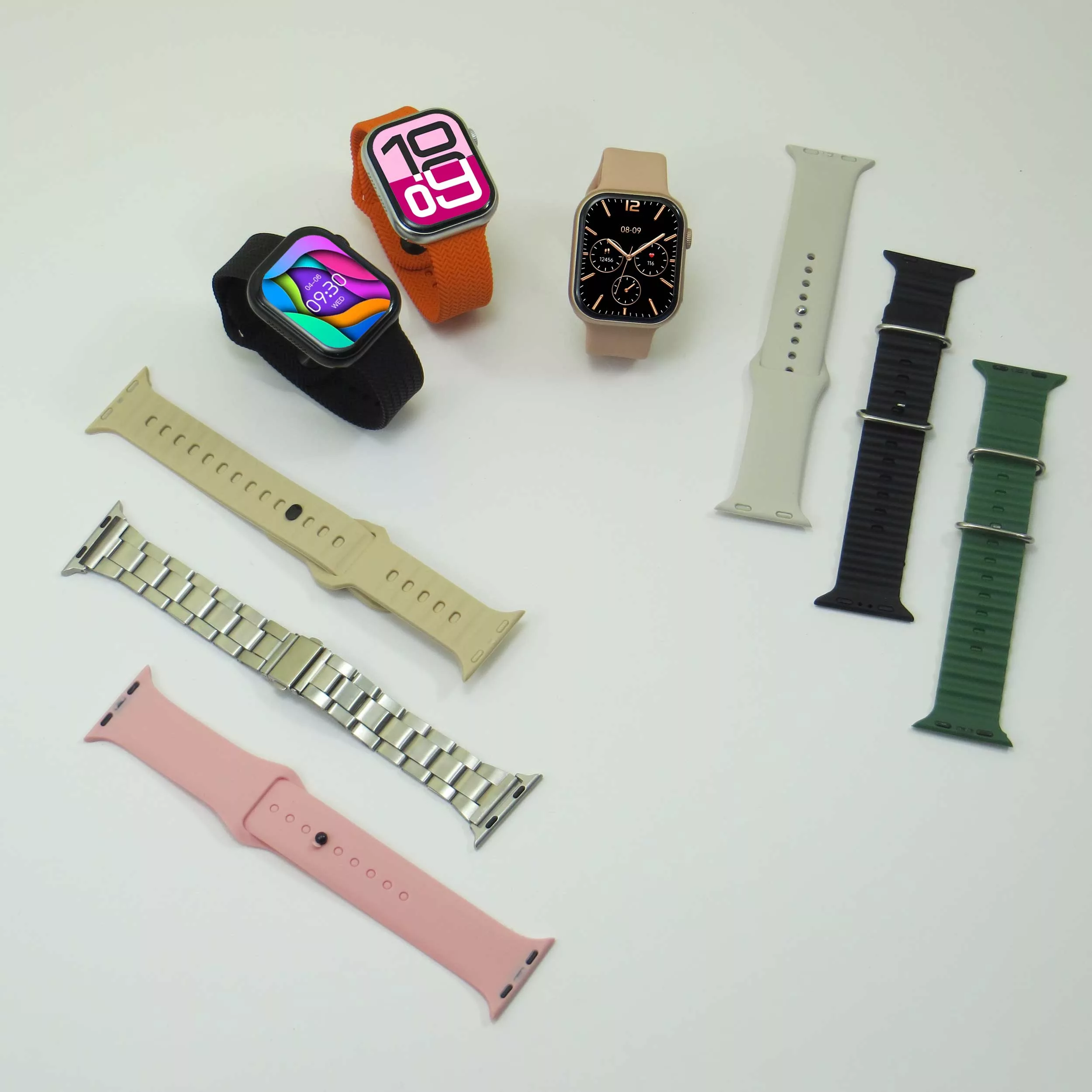 ساعت هوشمند 46 میلیمتری ورنا مدل W46 MAX با بند فلزی به همراه 6 بند اضافه