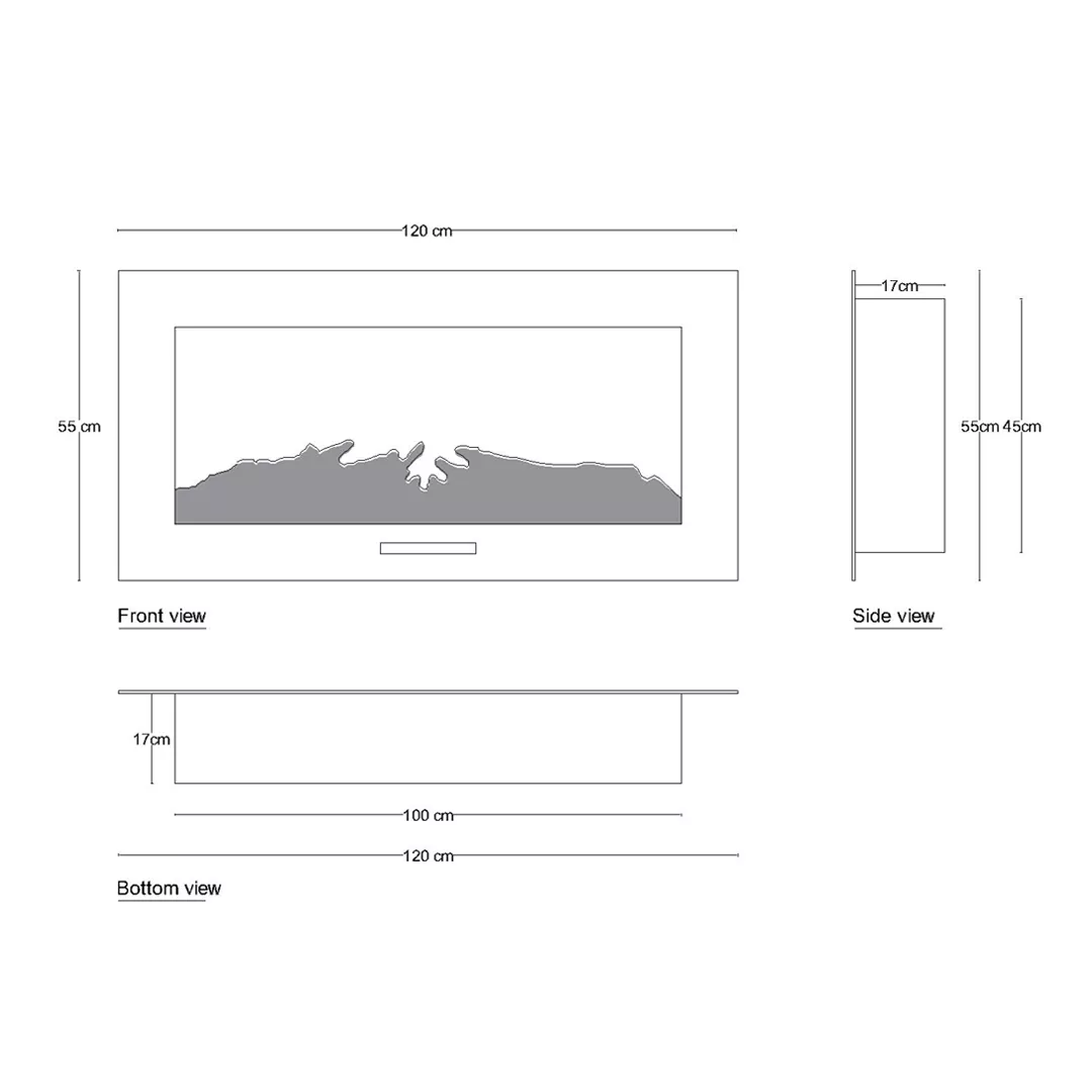 شومینه برقی اود آلوو مدل هیتر جلو چند رنگ120