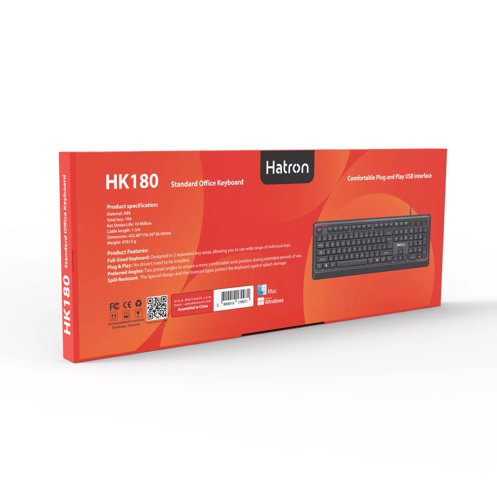 کیبورد هترون مدل HK180