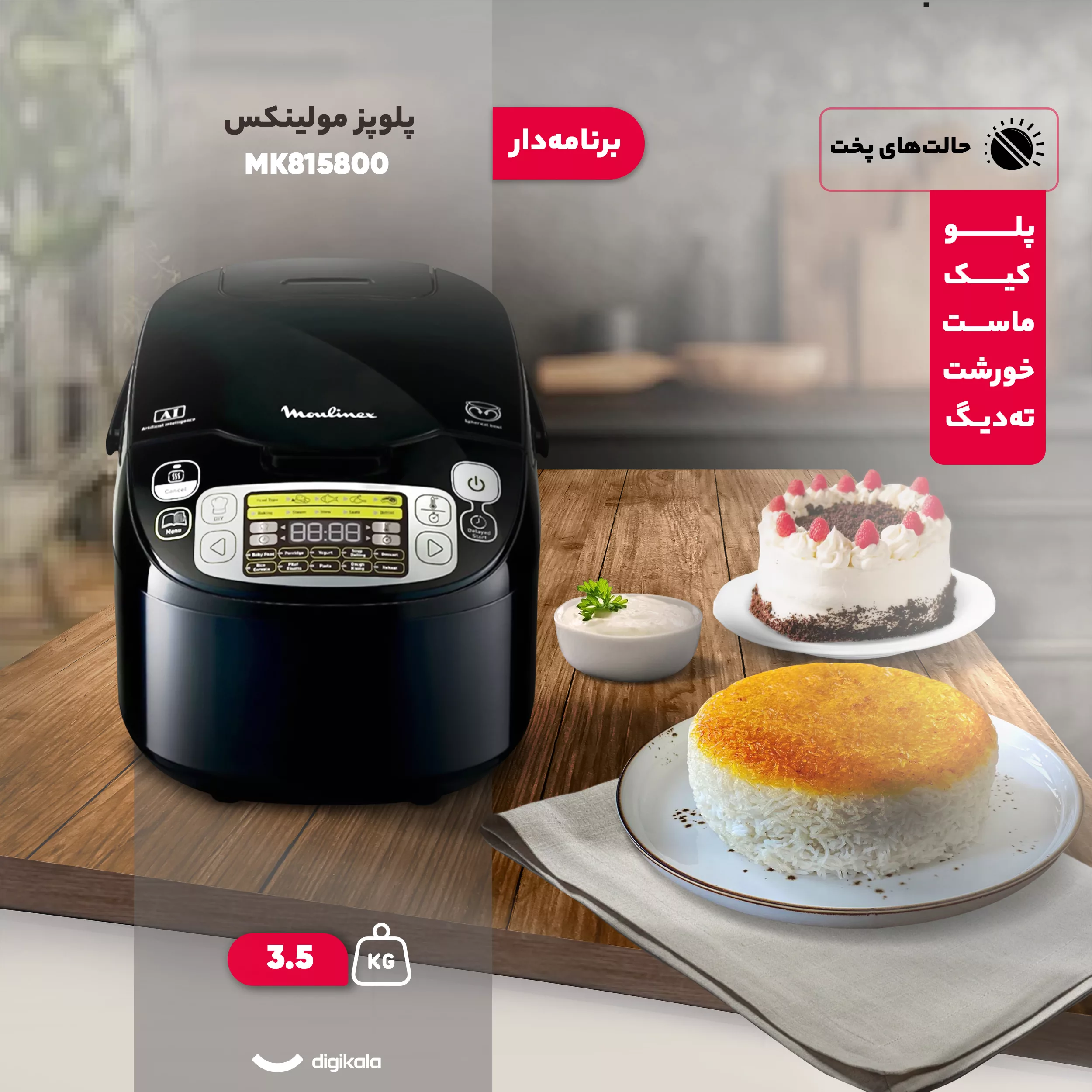 پلوپز 10 نفره مولینکس مدل MK815800