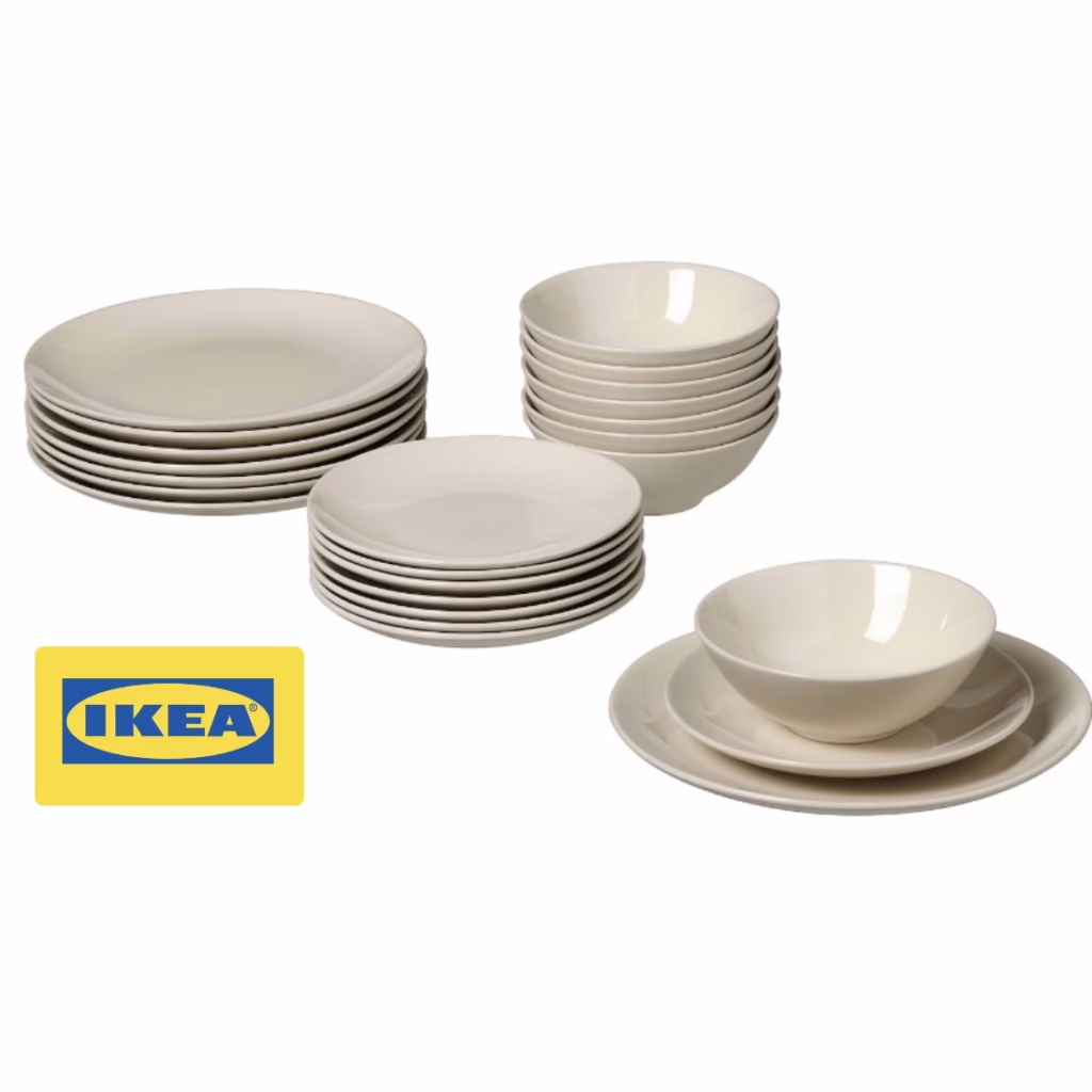 سرویس غداخوری 24 پارچه ایکیا مدل FARGKLAR