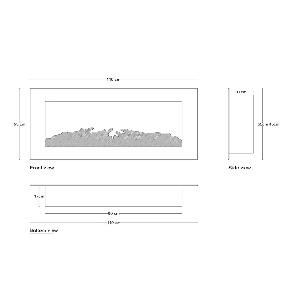 شومینه برقی شومینه بیستون مدل MB.110.L4