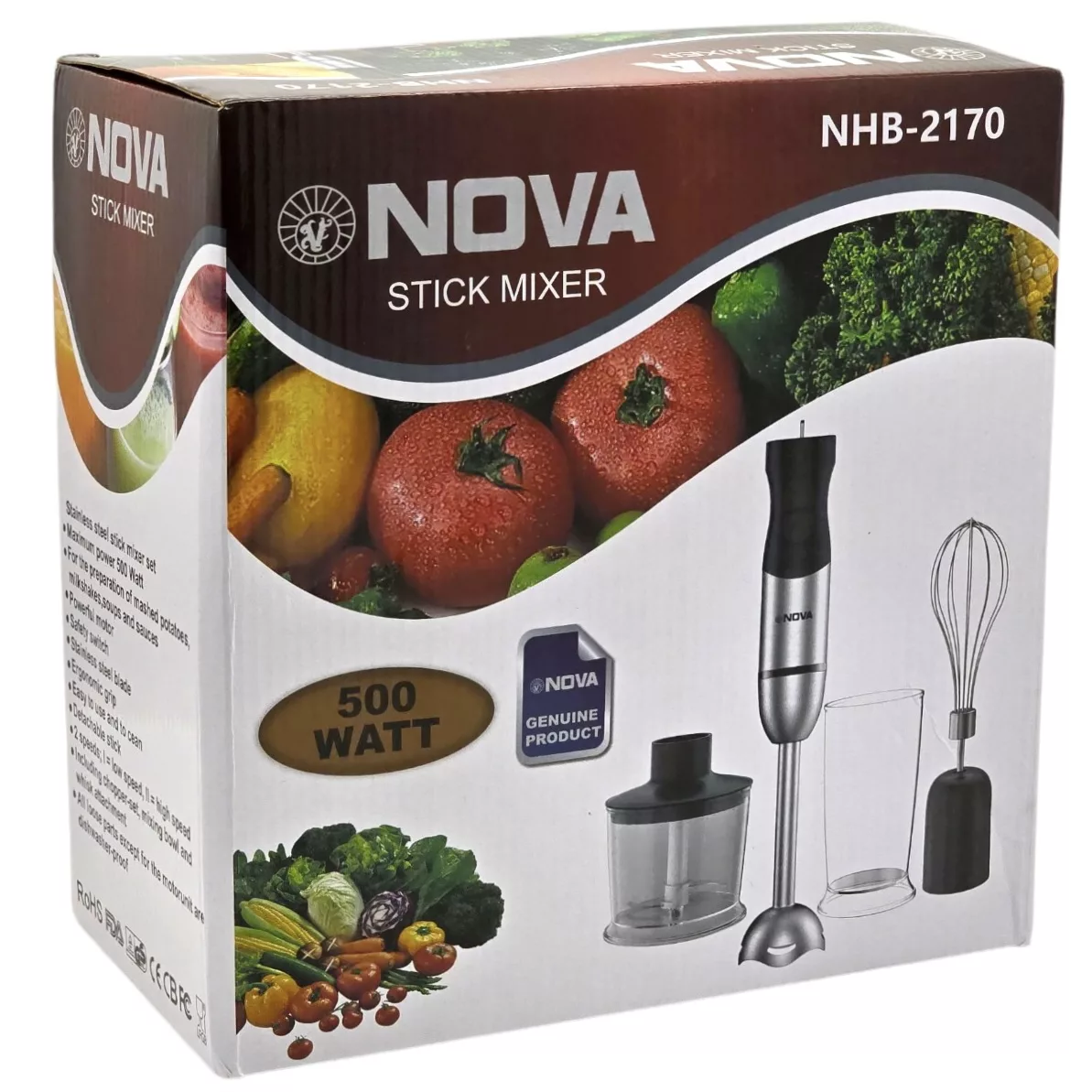 گوشت کوب برقی چندکاره 500 وات نوا مدل NHB-2170