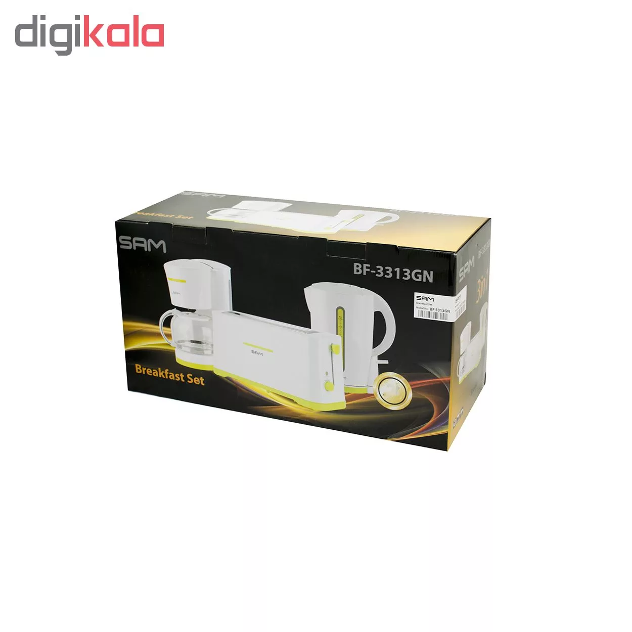 قهوه ساز سام مدل BF-3313 به همراه توستر و کتری برقی