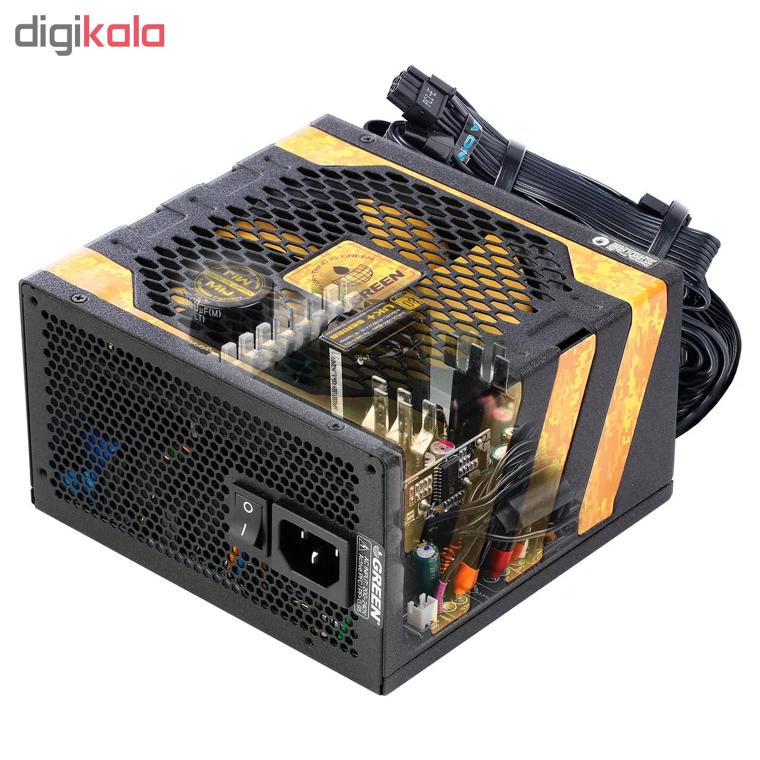 منبع تغذیه گرین مدل GP500A-UK PLUS