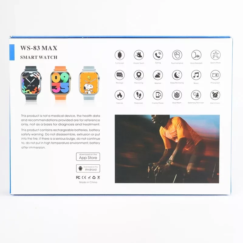 ساعت هوشمند 45 اینچ ویسمی مدل WS-83 MAX بند فلزی و سییکونی