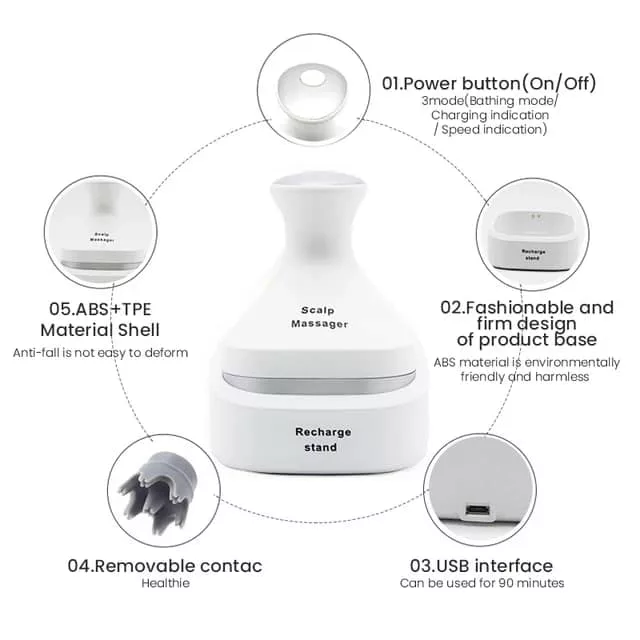 ماساژور برقی سر اسکالپ مدل 368-AH