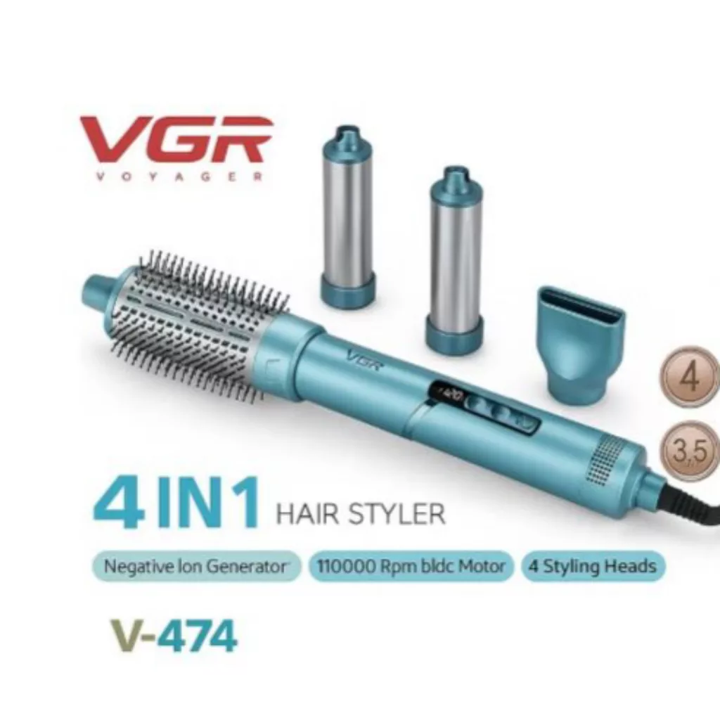 سشوار برسدار حالتدهنده 1000 وات وی جی ار مدل V-474 4in1