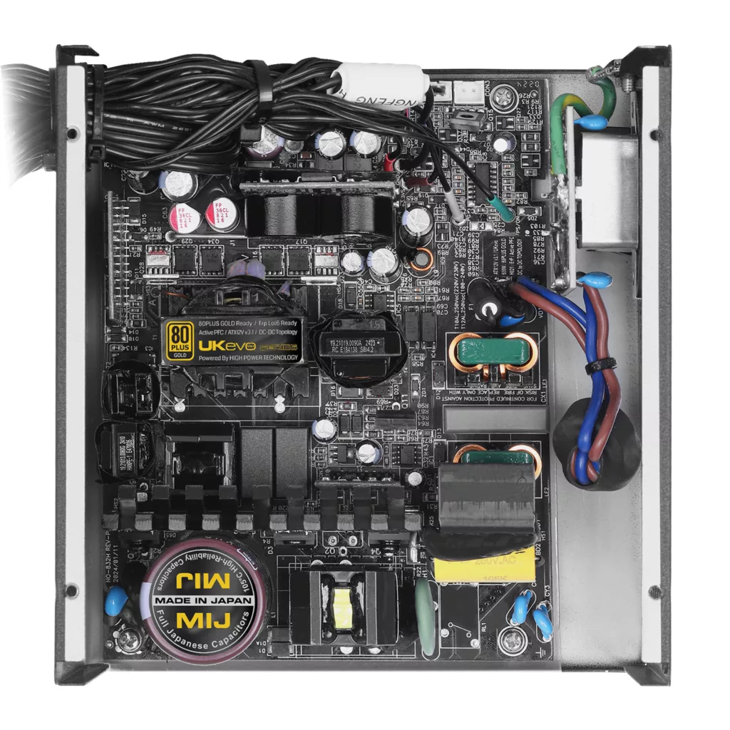 منبع تغذیه کامپیوتر 600W وات گرین مدل GP600A-UK EVO V3.1 (ATX 3.1)