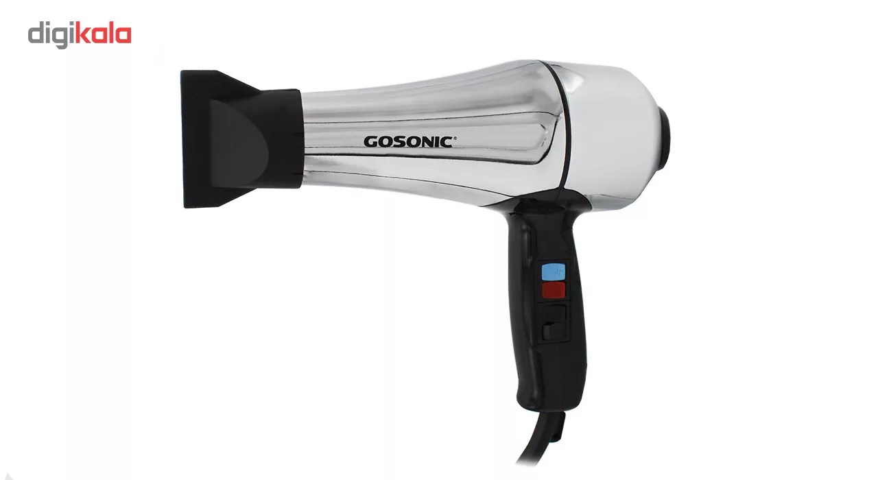 سشوار حرفه ای گوسونیک مدل GHD-229، موتور AC با توان مصرفی 1800 وات، دارای قابلیت باد سرد، فناوری تولید یون، وزن 892 گرم، تنظیم حرارت 3 حالته و کنترل سرعت 2 حالته، به همراه 1 عدد سری متمرکزکننده