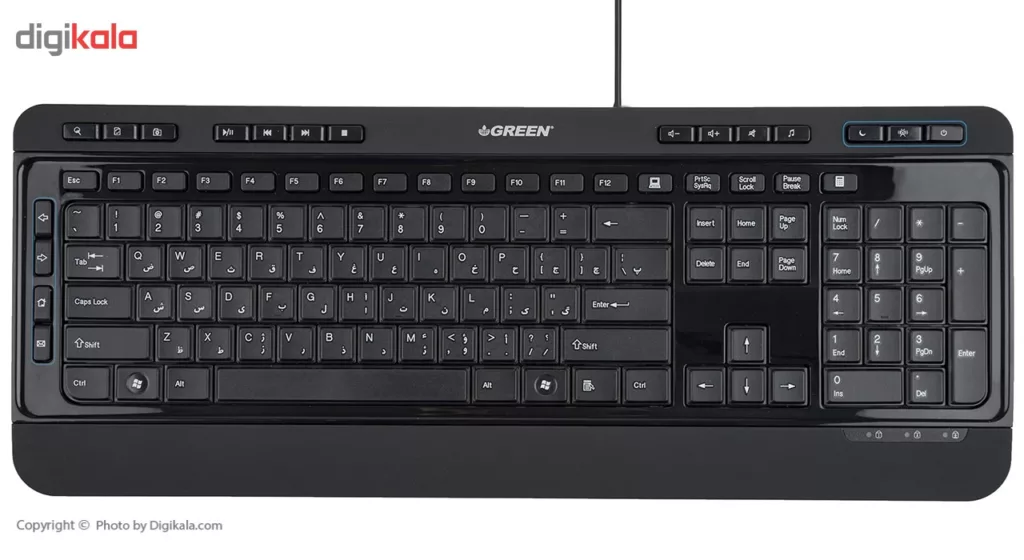 کیبورد گرین مدل GK-502 با حروف فارسی