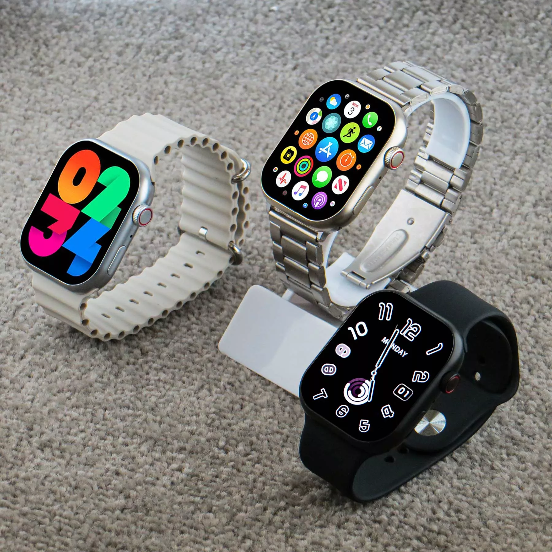 ساعت هوشمند ورنا مدل W45 Max With 7 Bands مناسب برای ورزش مجهز به گام شمار