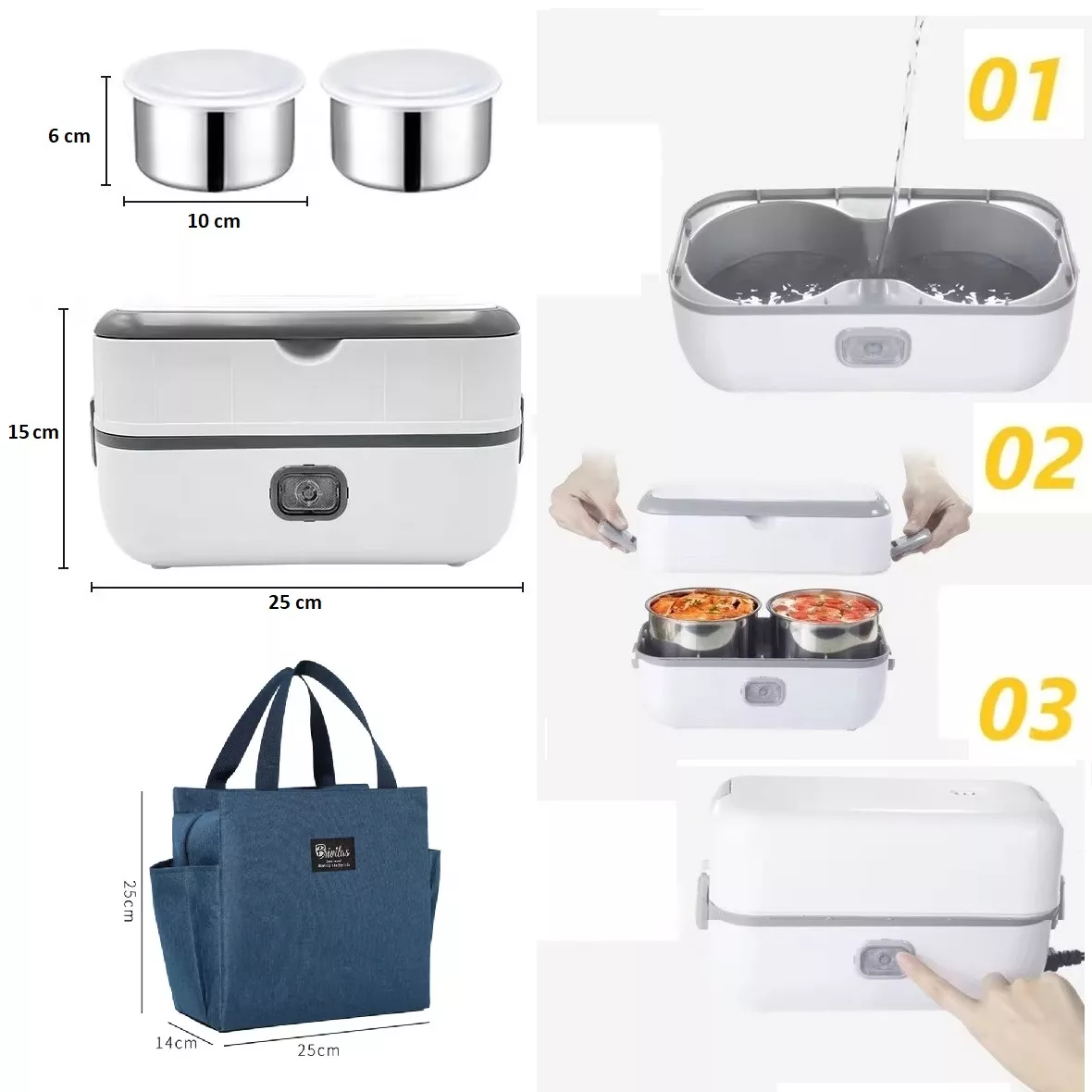 ظرف غذای برقی مدل لاریسا به همراه کیف