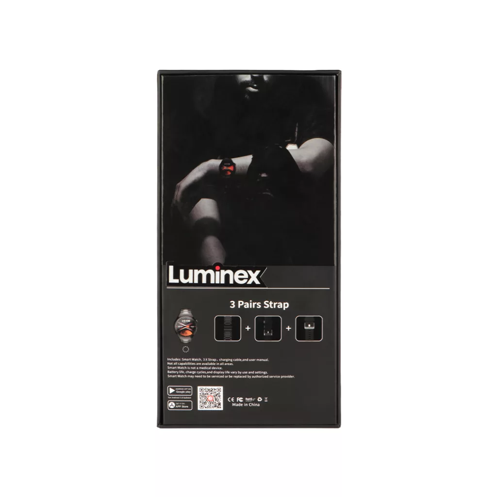 ساعت مچی هوشمند 1.53 اینچ لومینکس مدل SK38 با بند سیلیکونی و چرمی و فلزی