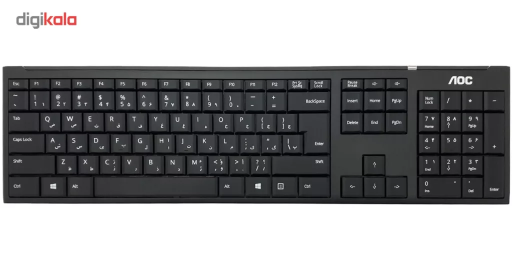 کیبورد و ماوس بی سیم ای او سی مدل KM200