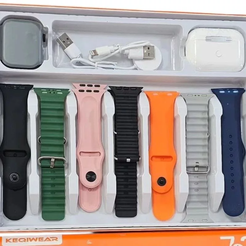 ساعت هوشمند 46میلی متری مدل KW55 MAX با بند سیلیکون و ایرپاد