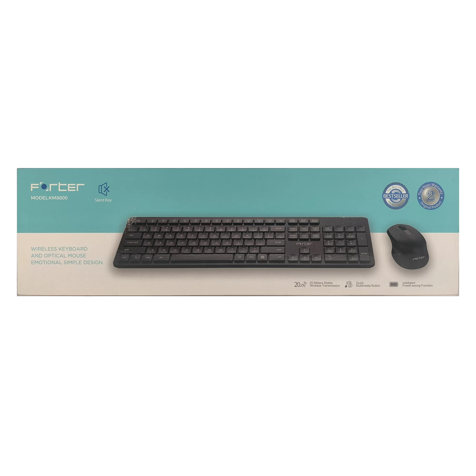 کیبورد و ماوس بیسیم فورتر مدل KM-8800