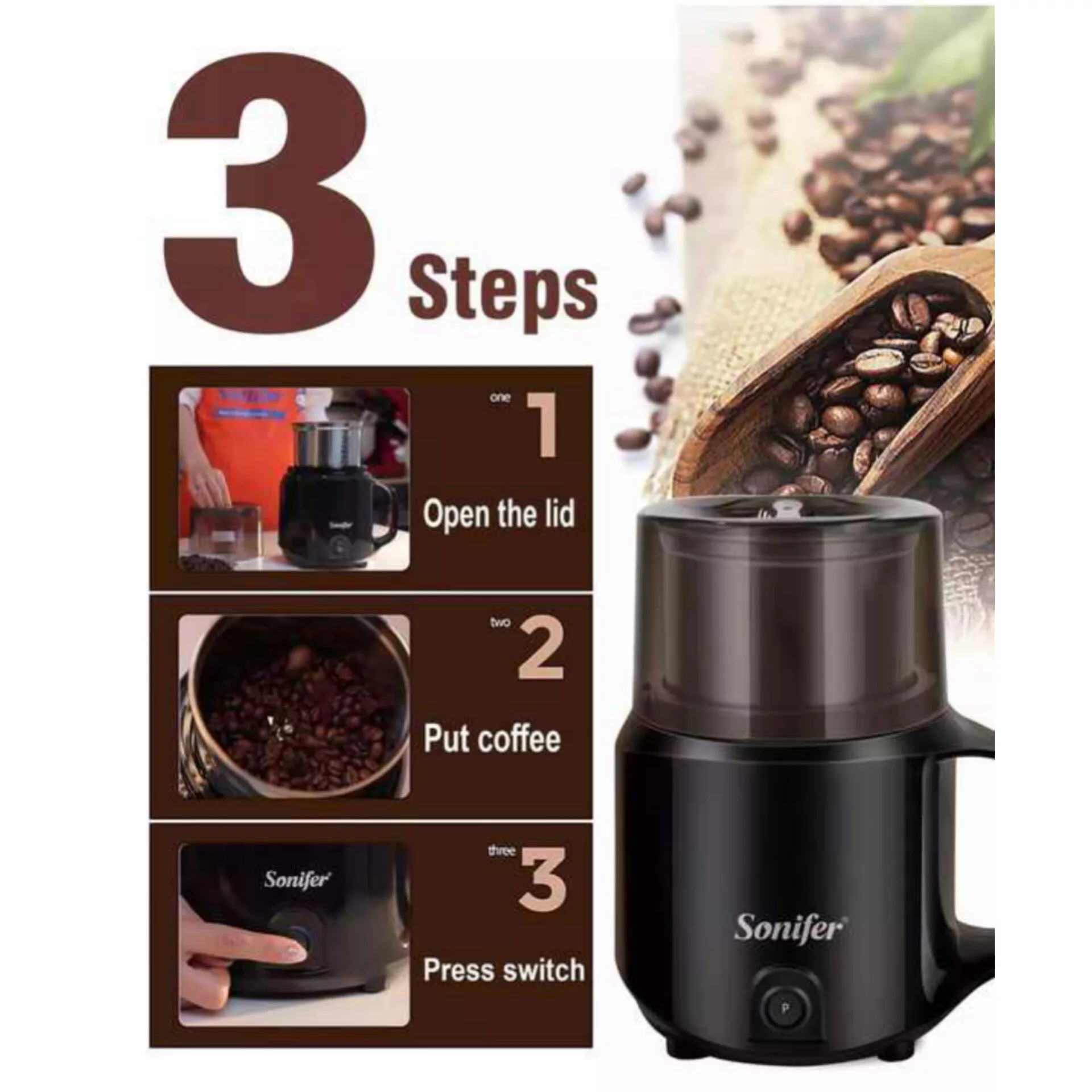 آسیاب قهوه سونیفر مدل SF-3543