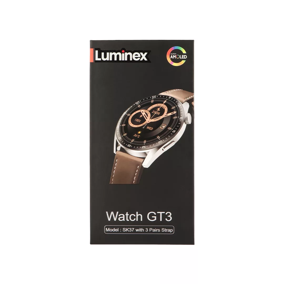 ساعت مچی هوشمند 1.53 اینچ لومینکس مدل SK37 با بند سیلیکونی و فلزی و چرمی