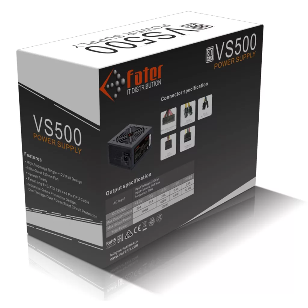منبع تغذیه کامپیوتر فاطر مدل VS500