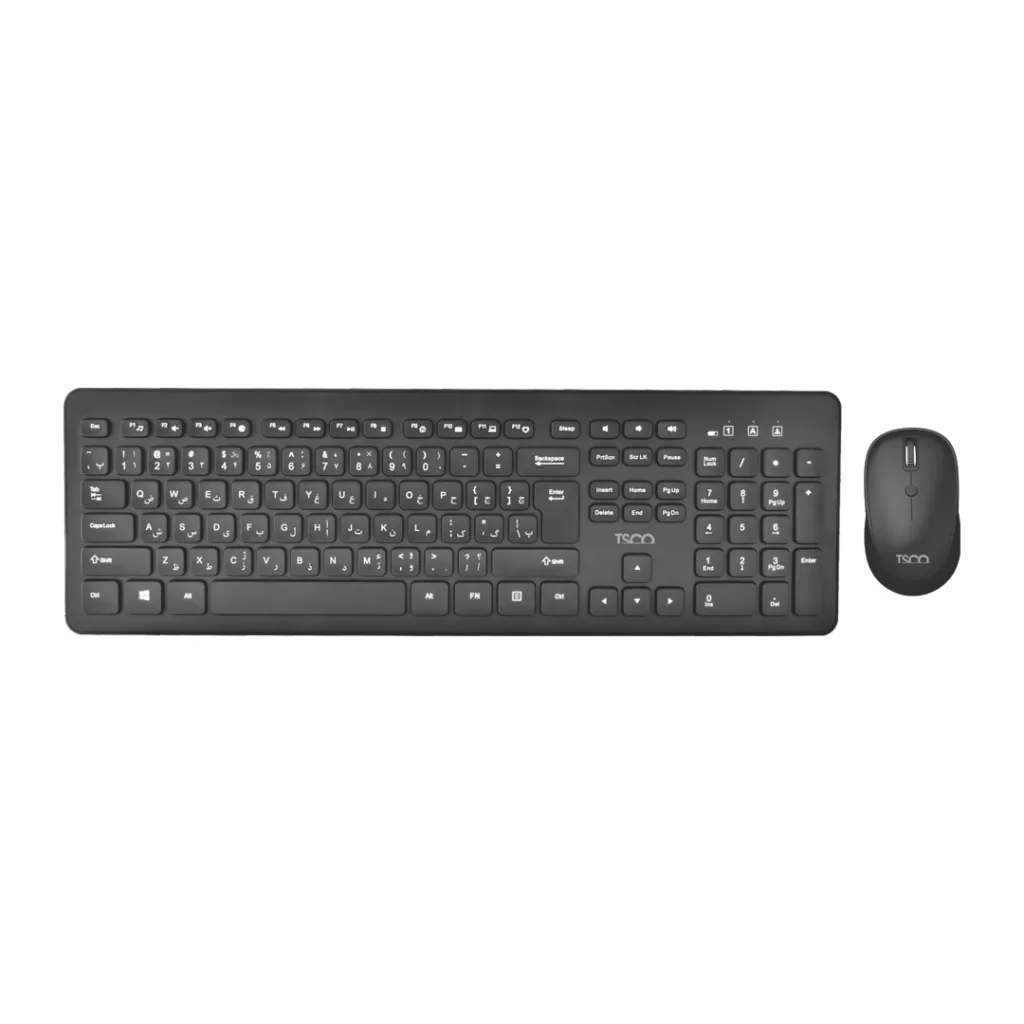 کیبورد و ماوس بی سیم تسکو مدل TKM 7011WN سوئیچ ممبران، Full-Size