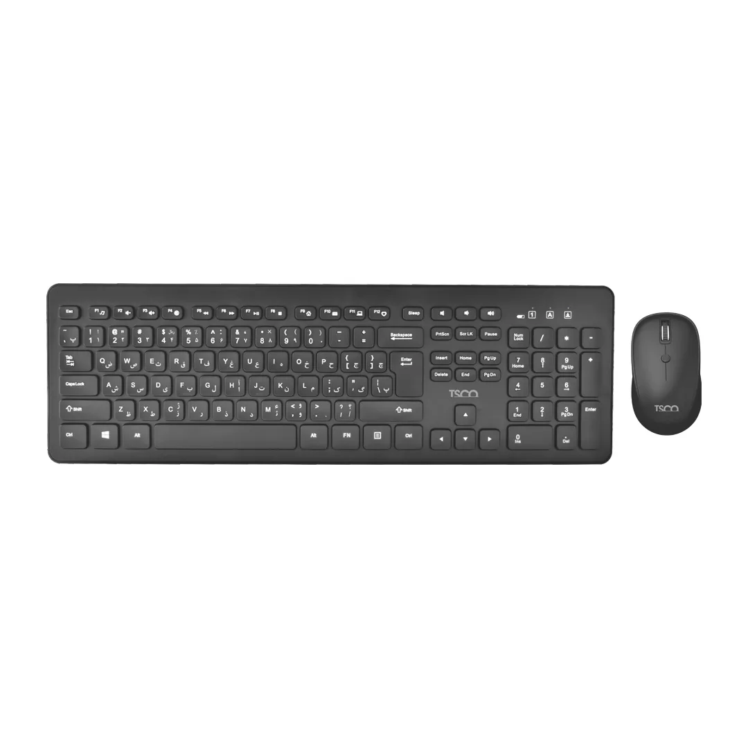کیبورد و ماوس بی سیم تسکو مدل TKM 7011WN سوئیچ ممبران، Full-Size