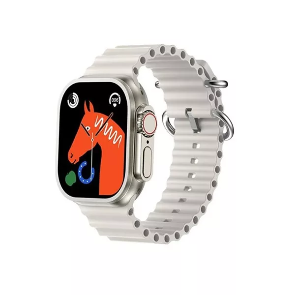 ساعت هوشمند مدل s9 ultra 2 big دارای قابلیت های کنترل موسیقی، شمارنده ضربان قلب، مکالمه از طریق بلوتوث، پشتیبانی از زبان فارسی، قابلیت تغییر طرح ساعت یا تم ، بند سیلیکون