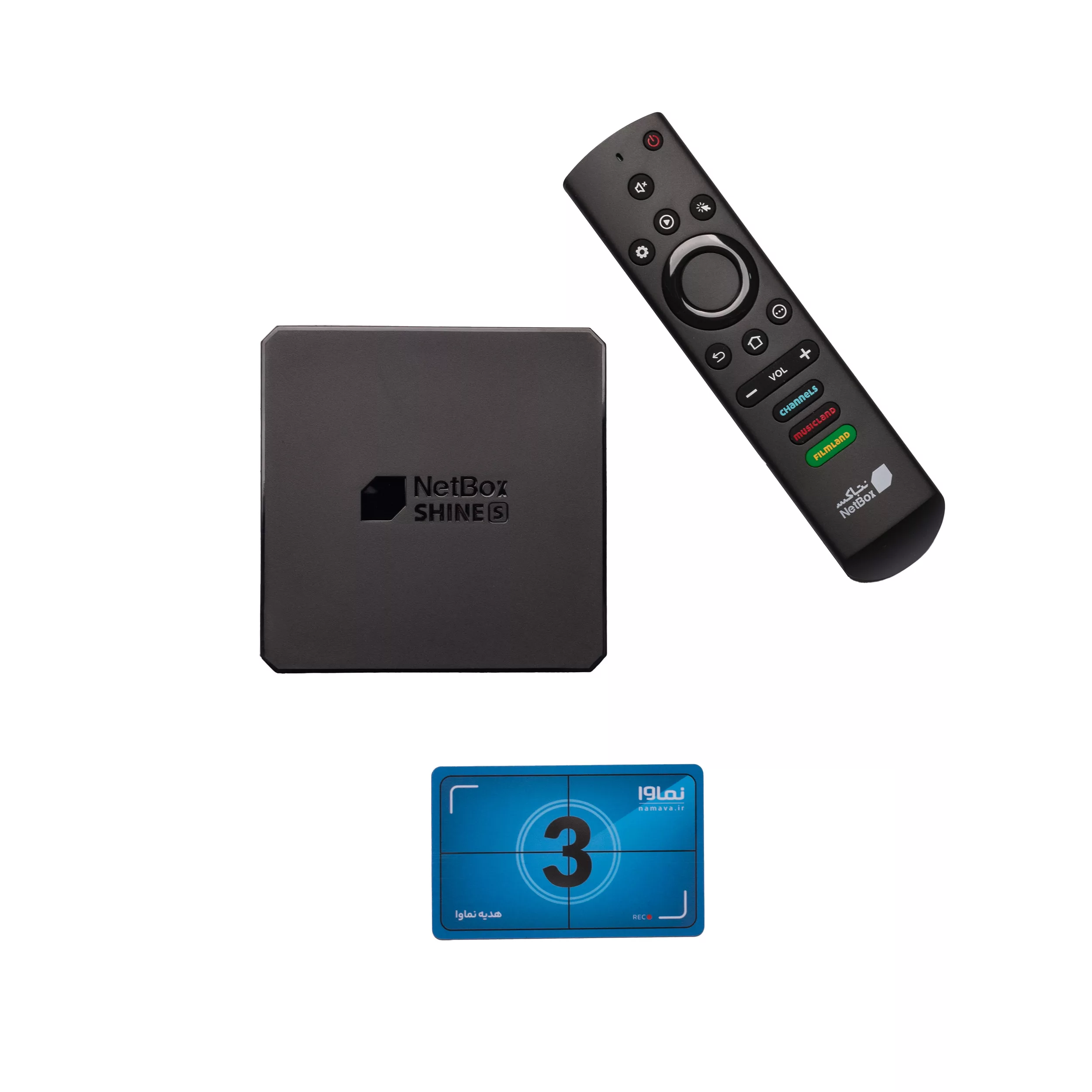 اندروید باکس نت باکس مدل شاین اس به همراه ۳ ماه اشتراک رایگان نماوا