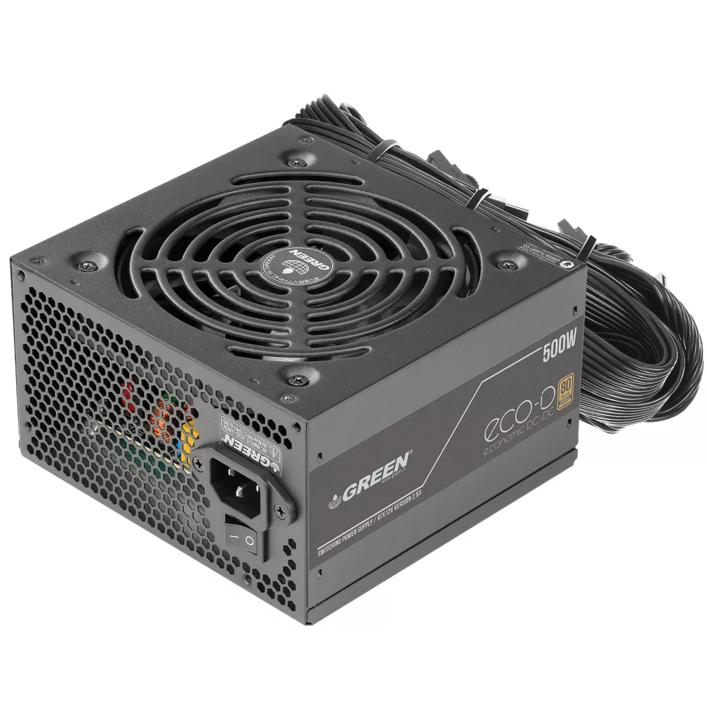منبع تغذیه کامپیوتر 500W وات گرین مدل GP500A-ECO D
