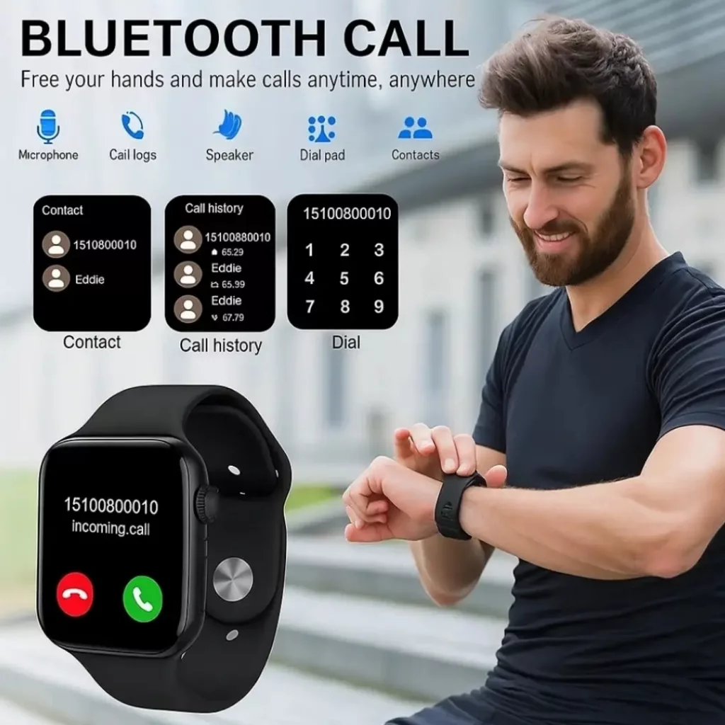 ساعت هوشمند ۴۹ میلی متری ویسمی مدل WISME-M1 با بند سیلیکونی به همراه هدفون