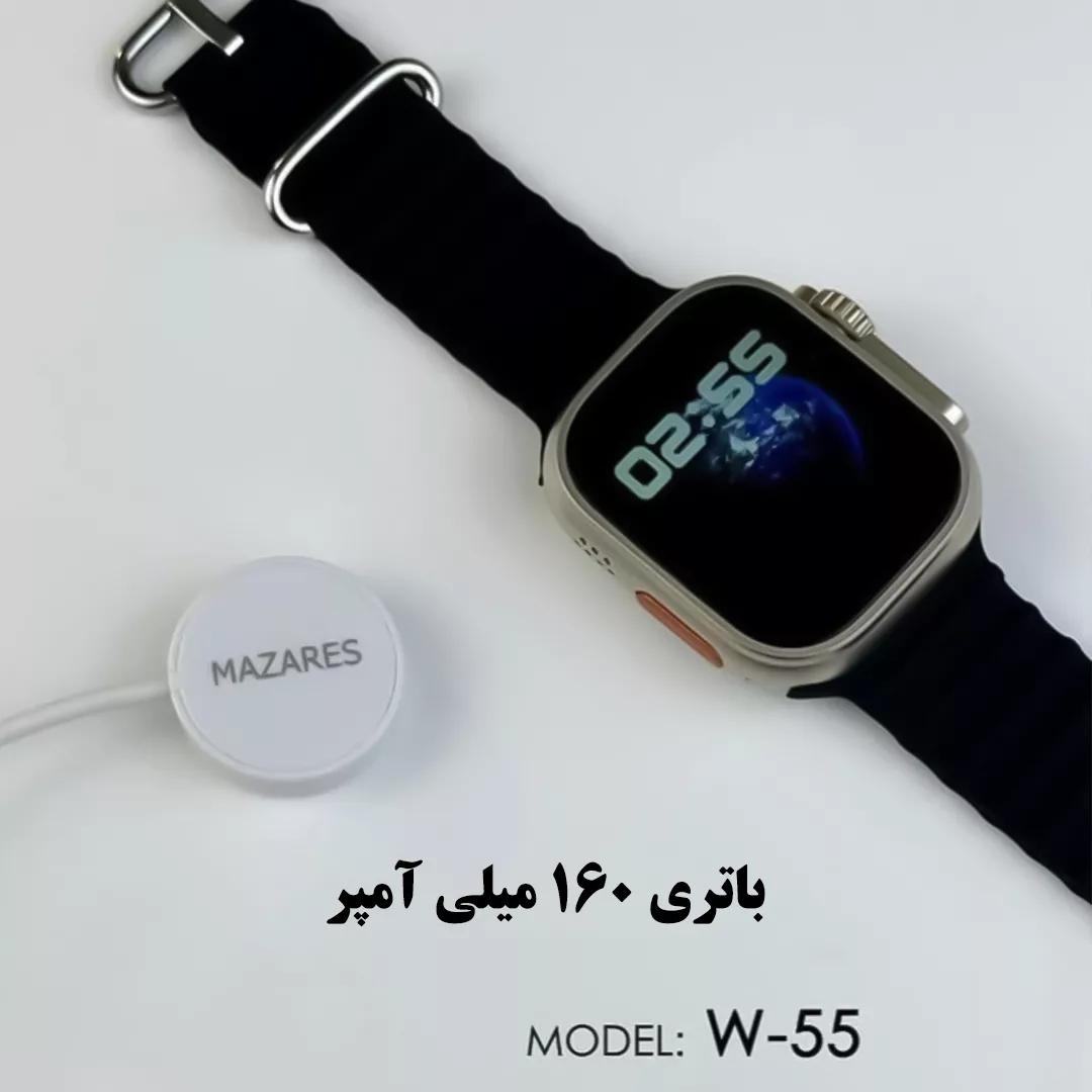 ساعت هوشمند مازارس مدل W55 سایز 49mm به همراه بند اضافه