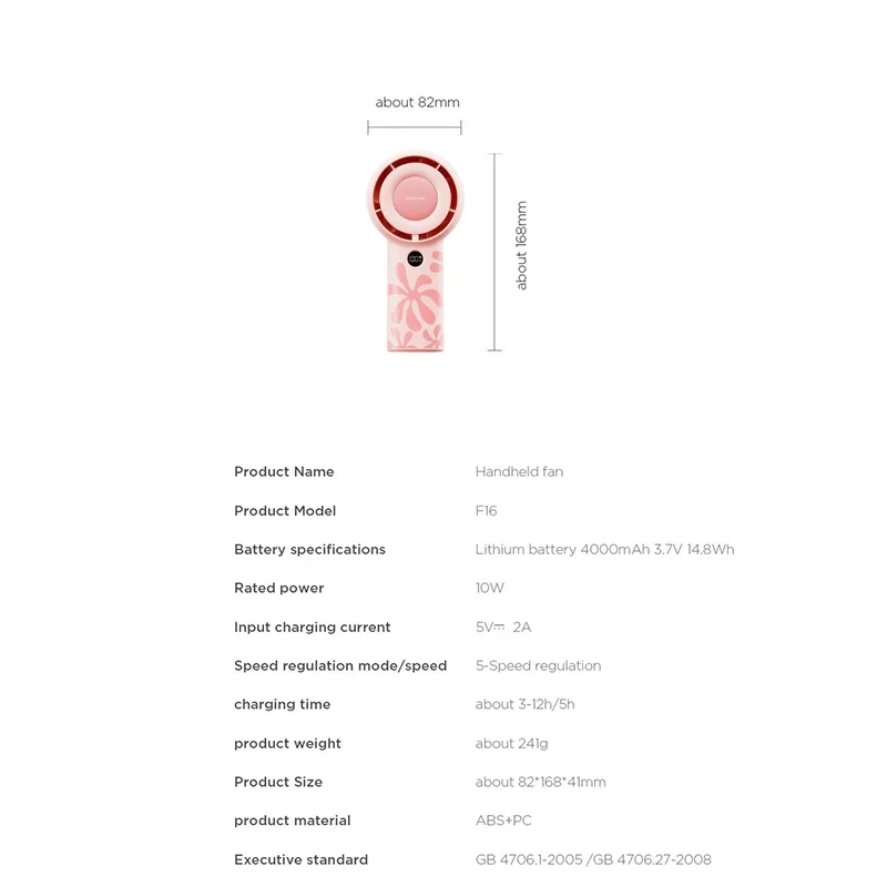 پنکه دستی ای آی سو لاو مدل F16 Pink Flower