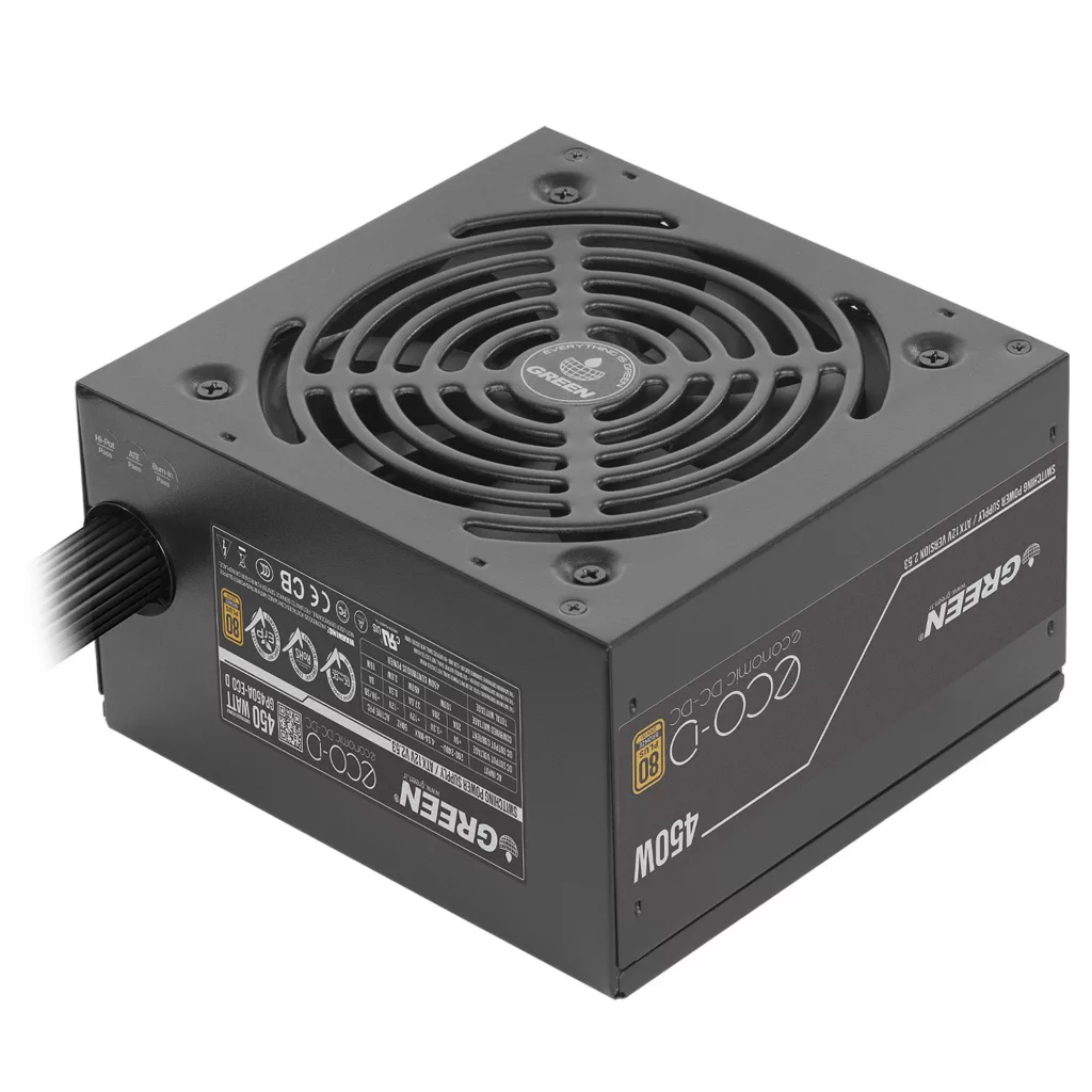 منبع تغذیه کامپیوتر 450W وات گرین مدل GP450A-ECO D