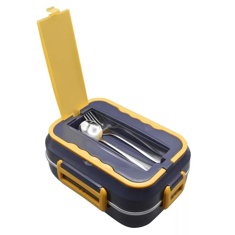 ظرف غذای برقی مدل GS-M-DFH-238598 به همراه قاشق و چنگال