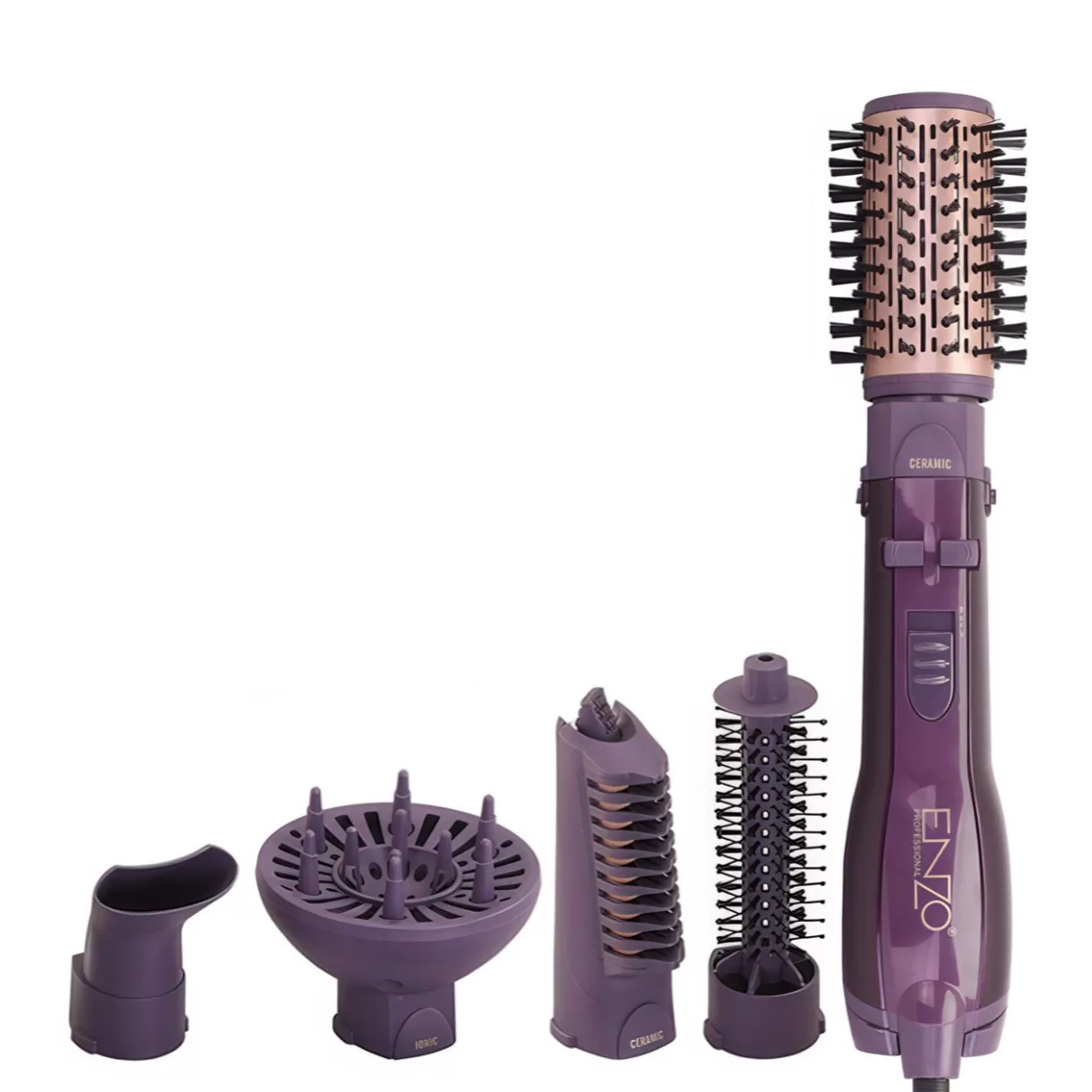 سشوار برس دار چرخشی 1500 وات انزو پروفیشینال مدل EN-4136