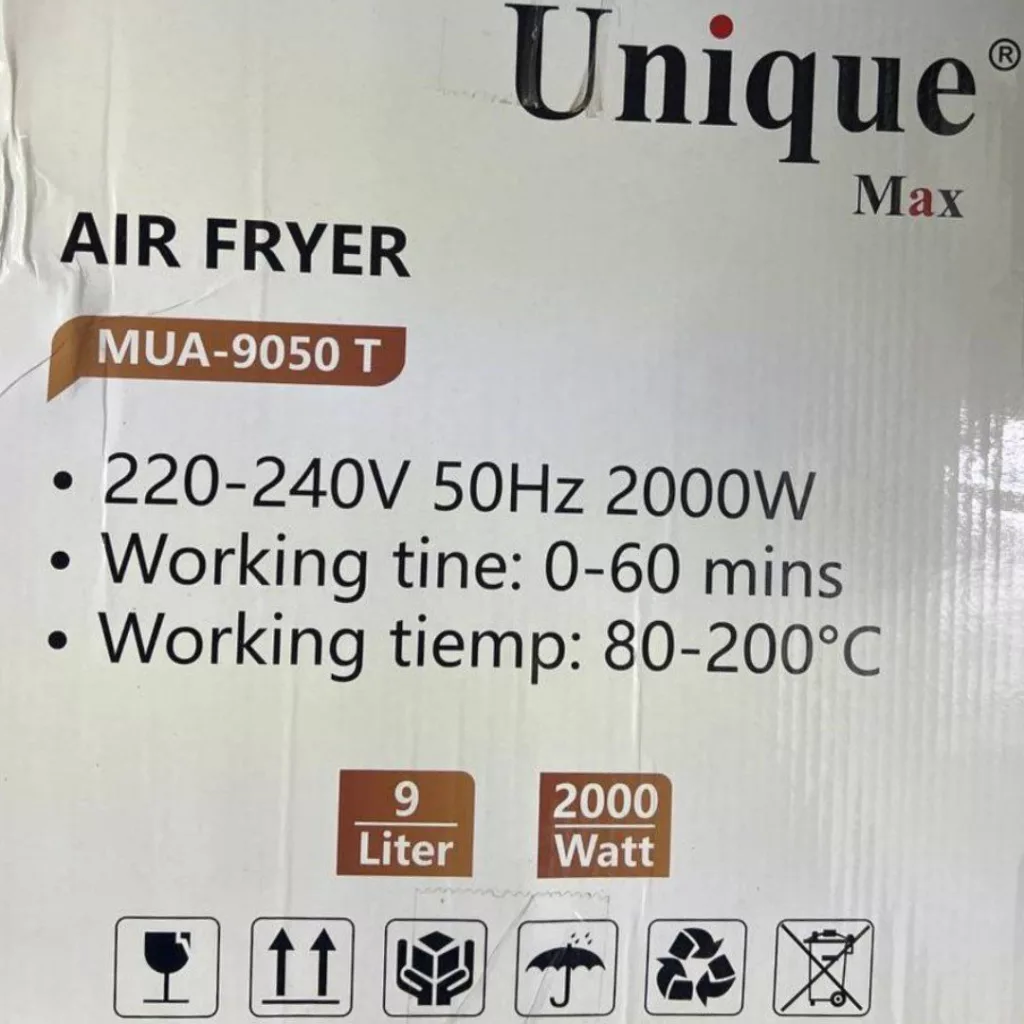 هواپز 9 لیتر یونیک مکس مدل MUA-9050T