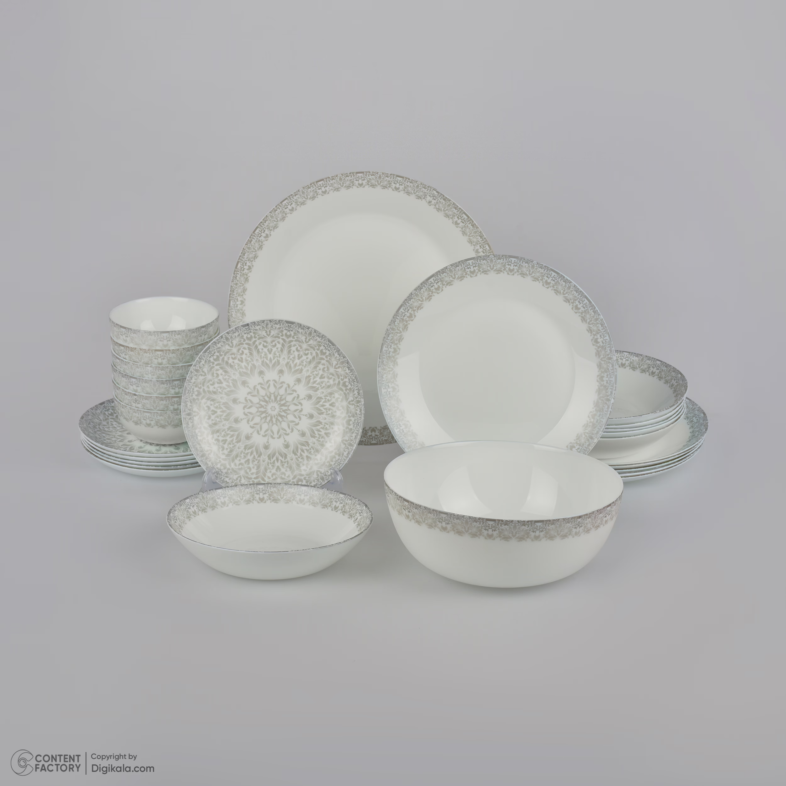 سرویس غذاخوری 26 پارچه 6 نفره گلدن اوپال مدل زلی طرح پرنسا