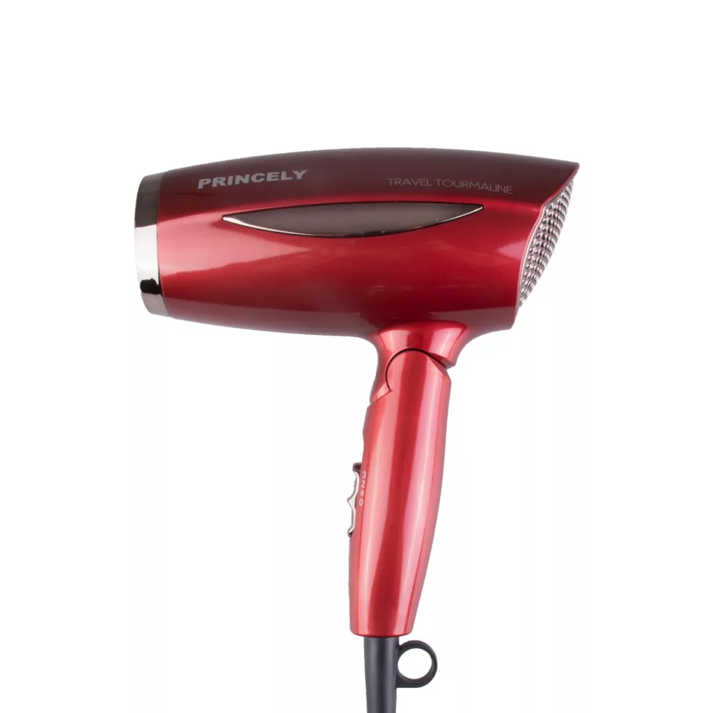 سشوار خانگی پرنسلی مدل 261، موتور DC با توان مصرفی 1800 وات، دارای قابلیت باد سرد و فناوری تولید یون، دارای حلقه آویختن، با حالت صاف‌کننده و حجم‌دهنده، وزن 200 گرم، تنظیم حرارت 3 حالته و کنترل سرعت 2 حالته، به همراه 1 عدد سری متمرکزکننده پهن