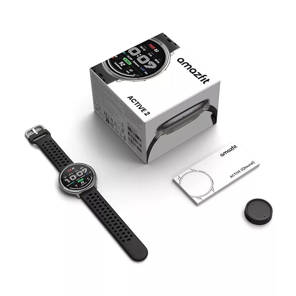 ساعت هوشمند37میلی متری امازفیت مدلMOS COMPACT ACTIVE 2 COLORFULبندسیلیکون